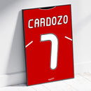 Oscar Cardozo SL Benfica Poster Jersey