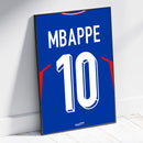 Kylian Mbappé France Poster Jersey